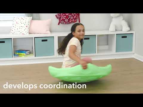 Stim & Spin! | Rock And Spin Sensory Wobble Disk XL - Lime Sherbert | Simplay3