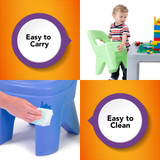 Simplay3 Play Around Table and Chair Set for toddlers includes 2 easy-carry and clean chairs 