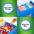 convenient storage bins for activities, multi use bins with pom poms