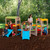 Five children playing outside on the Simplay3 Young Explorers Modular Play Set with Mom looking on