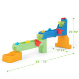 Water table expands from 36 to 72 inches long and stands 27.75 inches tall and 17.75 inches wide