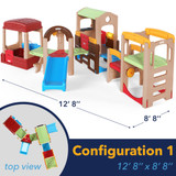 configuration 1 measures approximately 12' 8" x 8' 8"