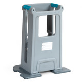 Childrens kitchen helper adjustable stool stands 34 inches high, designed for most standard kitchen counters.