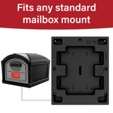 Fits any standard mailbox mount with pre-made screw holes in bottom
