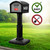 Simplay3 American Home Extra Large T4 XL Dig-Free Classic Mailbox; black top and base with dark gray door and red mail flag sitting at the roadside