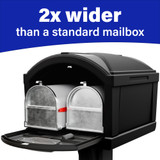 Two times wider than a standard mailbox