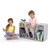 Boy and girl reading books around the cozy cubby reading nook
